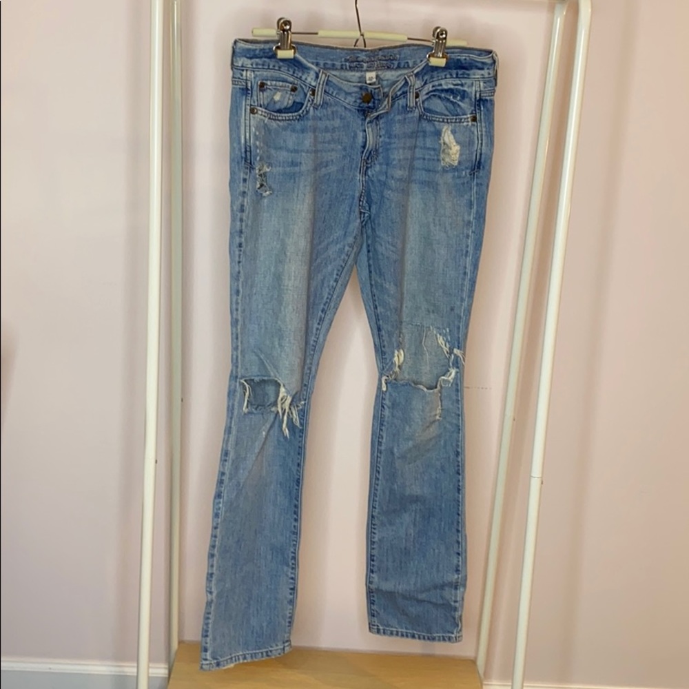 Abercrombie + Fitch straight distressed jeans 8R